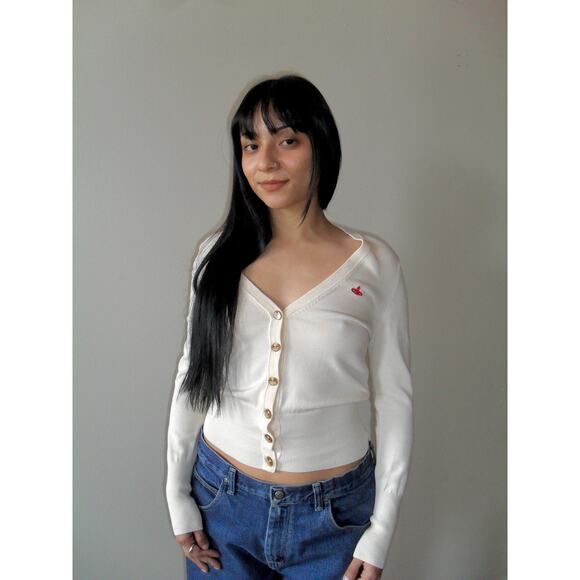 Vivienne Westwood Cream Orb Cardigan - Picture 1 of 3